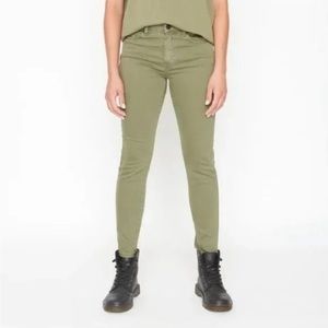 Sandrine Rose x Free People Army Green Skinny Jeans | Size 28 | NWT